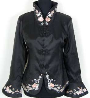 Junoesque Chinese silk Womens Evening wear dress Jacket/coat shirt 