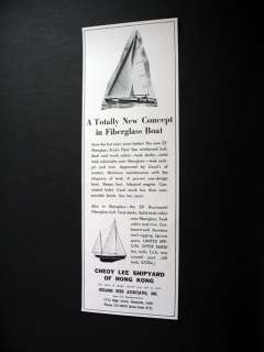 Cheoy Lee Shipyard Frisco Flyer sailboat 1963 print Ad  