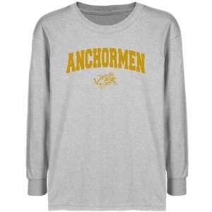  Rhode Island Anchormen Youth Ash Logo Arch T shirt Sports 