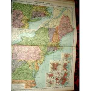  America Old Maps 1931 New York Maine Maryland Virginia