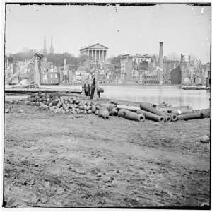 Civil War Reprint Richmond, Va. View of the burned district and the 