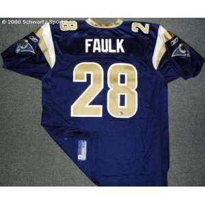 Marshall Faulk St. Louis Rams Autographed Reebok Authentic 
