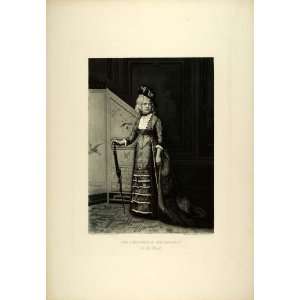  1887 Photogravure Louisa Lane Drew Actress Mrs. Malaprop 