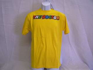 Valentino Rossi VR46 Doctor 46 Yellow T Shirt MotoGP LG  