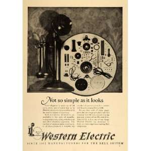  1926 Vintage Ad Bell Telephone Parts Western Electric 