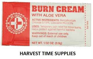   BURN CREAMS WITH ALOE VERA EMERGENCY SURVIVAL FIRST AID   BUG OUT BAG