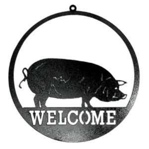  18 Pig Metal Welcome Sign Patio, Lawn & Garden