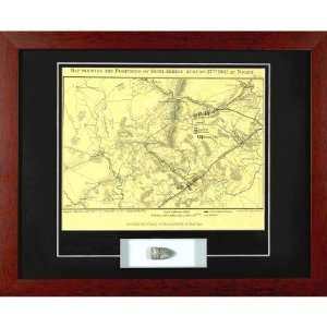   Bull Run Map with Civil War Relic Framed Photograph 