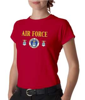 Air Force Triple Insignia Ladies Tee Shirt  