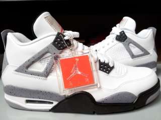    103] Mens Air Jordan 4 Retro White Cement Grey Black 2012 Limited QS