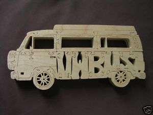 VW Bus Volkswagen Van Amish Made Toy Scroll Saw Puzzle  