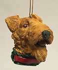 Miller RAINING CATS DOGS Airedale Head Ornament