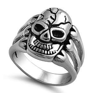  Stainless Steel Casting Ring   Skull   Size  12 Jewelry