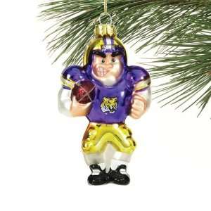LSU Tigers Angry Football Player Glass Ornament  Sports 
