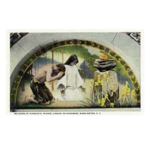   View of the Religion Mural Giclee Poster Print, 16x12