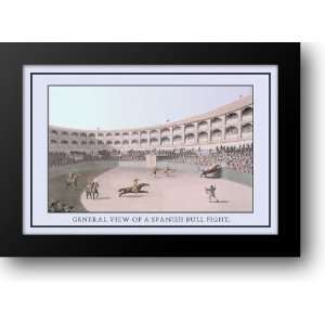  General View of a Spanish Bull Fight 33x24 Framed Art 