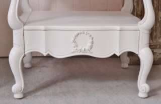   Cottage Chic Louis XV SINGLE Side Table Square Roses French Style