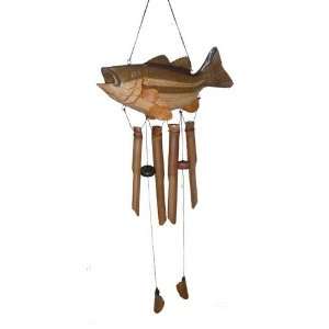  Big Mouth Bass WindChime   Made of Bammboo and carved from 