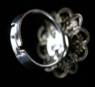 Victorian black pearl Ring Gothic Antique Vintage EMO  
