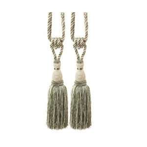  Pair of Ivory and Paris Green Jane Tassels