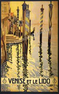 Venice Italy 1920s Vintage Style Travel Poster 24x38  