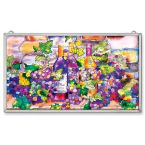  Amia 9778 Window D?cor Panel Featuring Wine and Grapes, 23 W X 