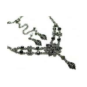   Victorian Necklace Set   Jet Austrian Crystal Womens Jewelry Jewelry