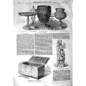    1850 ROMAN VENETIAN GLASS STEEL CASKET ANCIENT ART