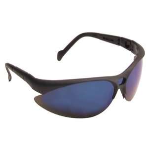 MSA Safety Works Custom Fit Safety Glasses with Blue Mirror Lens 