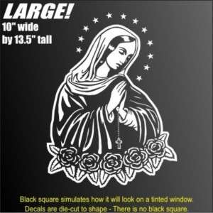 Virgin Mary Guadalupe Praying LARGE 13.5 Decal Sticker  