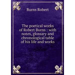   and chronological table of his life and works Burns Robert Books