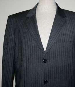 HUGO BOSS Grey PinStripe 3 Button ALBO/ HAGO Suit 40 34W  