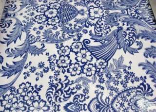 BLUE PARADISE LACE VINYL OILCLOTH SEW FABRIC 12YD ROLL  