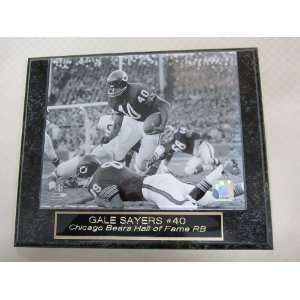  Gale Sayers VINTAGE Chicago Bears Engraved Collector Plaque w 