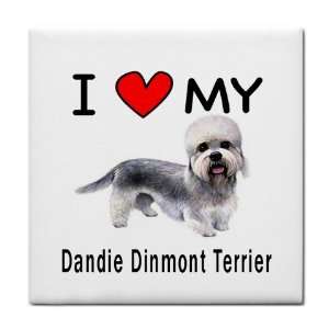  I Love My Dandie Dinmont Terrier Tile Trivet Everything 