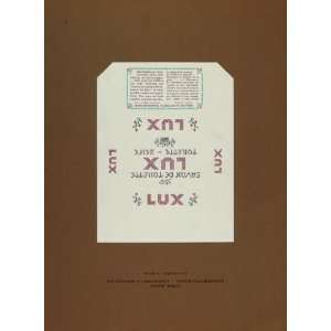 1947 LUX Beauty Bar Soap Wrapper Design Olten UNUSUAL   Original Print