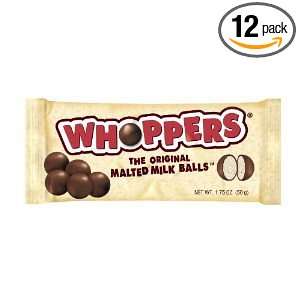 12 Pack of Whoppers the Original Light and Crunch Malted Milk Candy