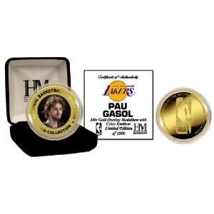 Pau Gasol 24Kt Gold And Color Coin 