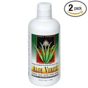  Source Naturals Aloe Verite Raspberry with Stevia, 1 Liter 