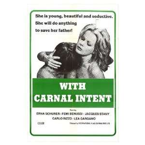 With Carnal Intent Original Movie Poster, 23 x 35 (1977)  