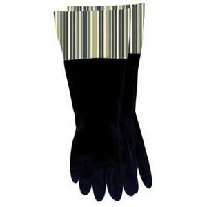  Kitchen Basics Professional Rubber Gloves   Stripe   Black 