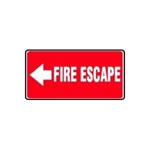 FIRE ESCAPE (ARROW LEFT) Sign   7 x 14 Plastic