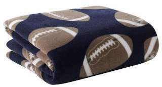 NEW Sports Football Fleece Throw Blanket Navy Blue  