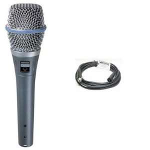  Shure Beta 87a Condenser Mic with XLR Cables Musical 