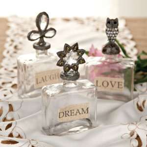  Decorative Bottles, Set of 3, Love, Laugh, Dream