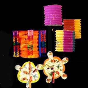  Medium Assorted Party Color Paper Lanterns Everything 