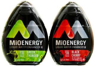 MiO Mi0 ENERGY Liquid Water Enhancer NEW Black Cherry or Green Thunder 