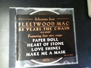 SUPER RARE PROMO Fleetwood Mac Selections from 25 Years The Chain 18 