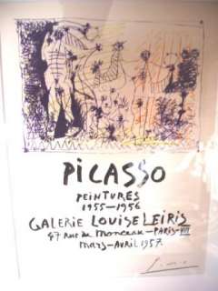 PICASSO PEINTURES CANNES 1957 ORIG SIGNED LITHOGRAPH  