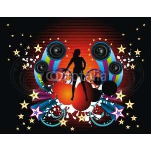   Vector Fashion Party Illustration   Removable Graphic